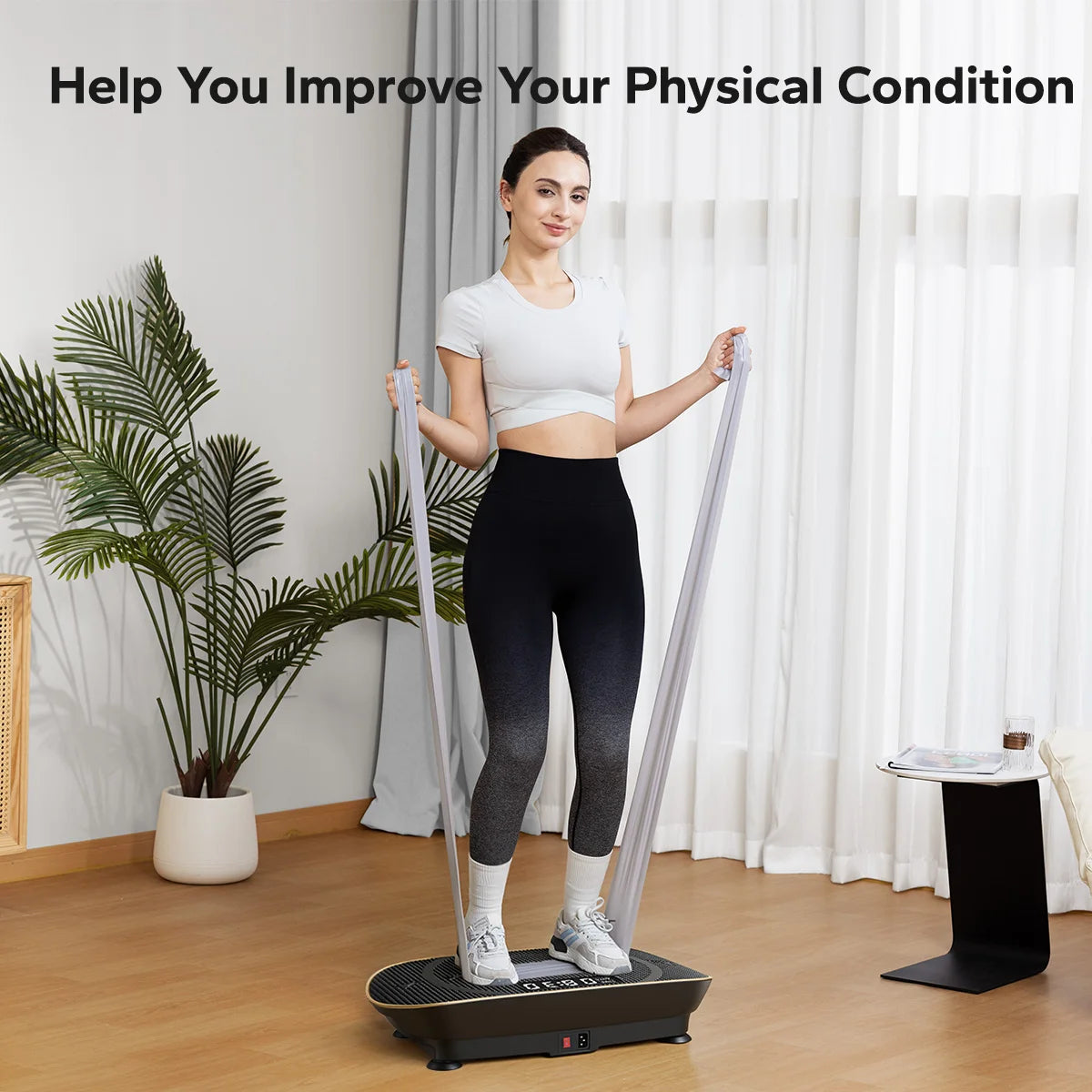 MERACH Vibration Plate Exercise Machine Whole Body Workout Power/Vibrate Fitness Platform Vibration Weight Loss Shaping