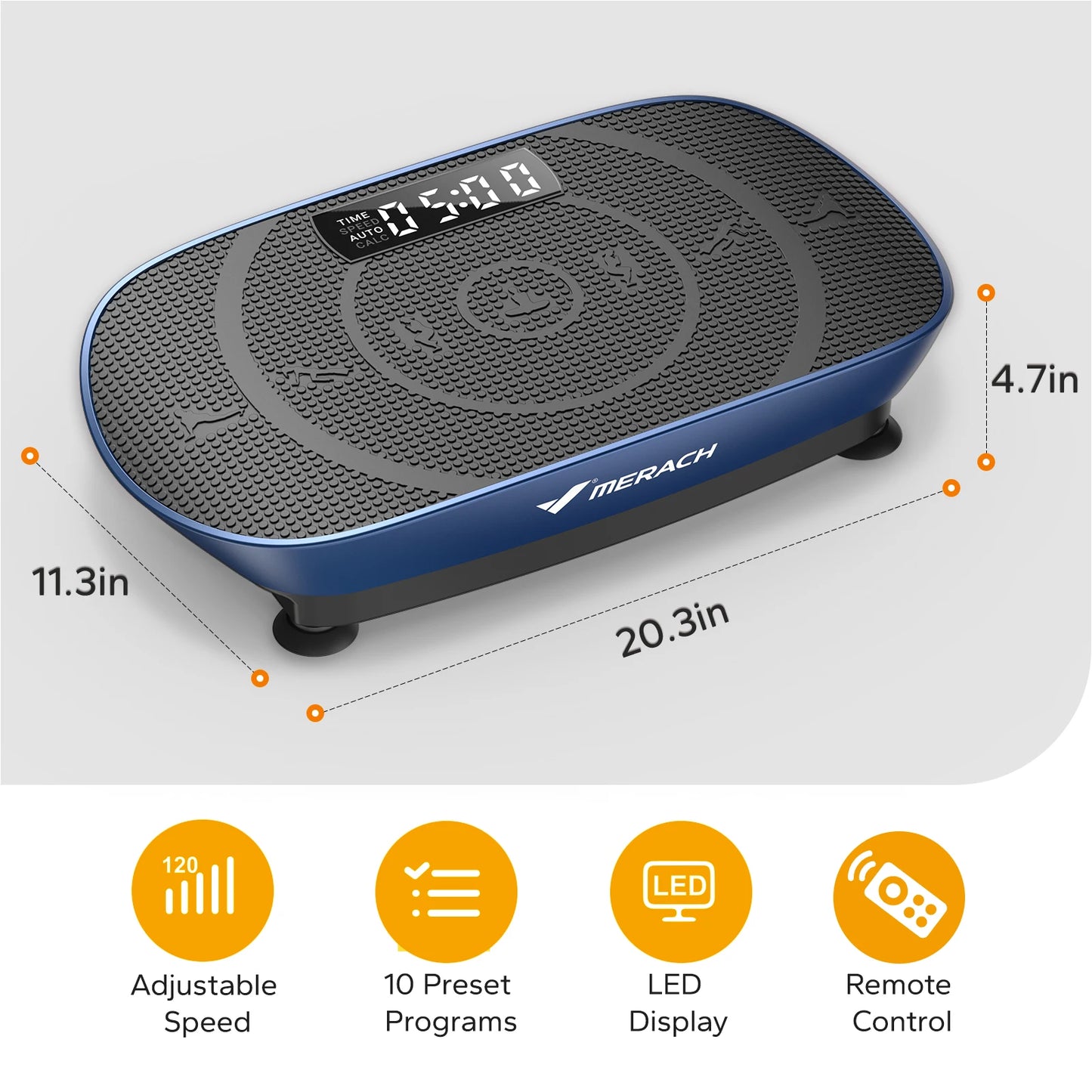 MERACH Vibration Plate Exercise Machine Whole Body Workout Power Vibrate/Fitness Platform Vibration Plate Weight Loss & Shaping