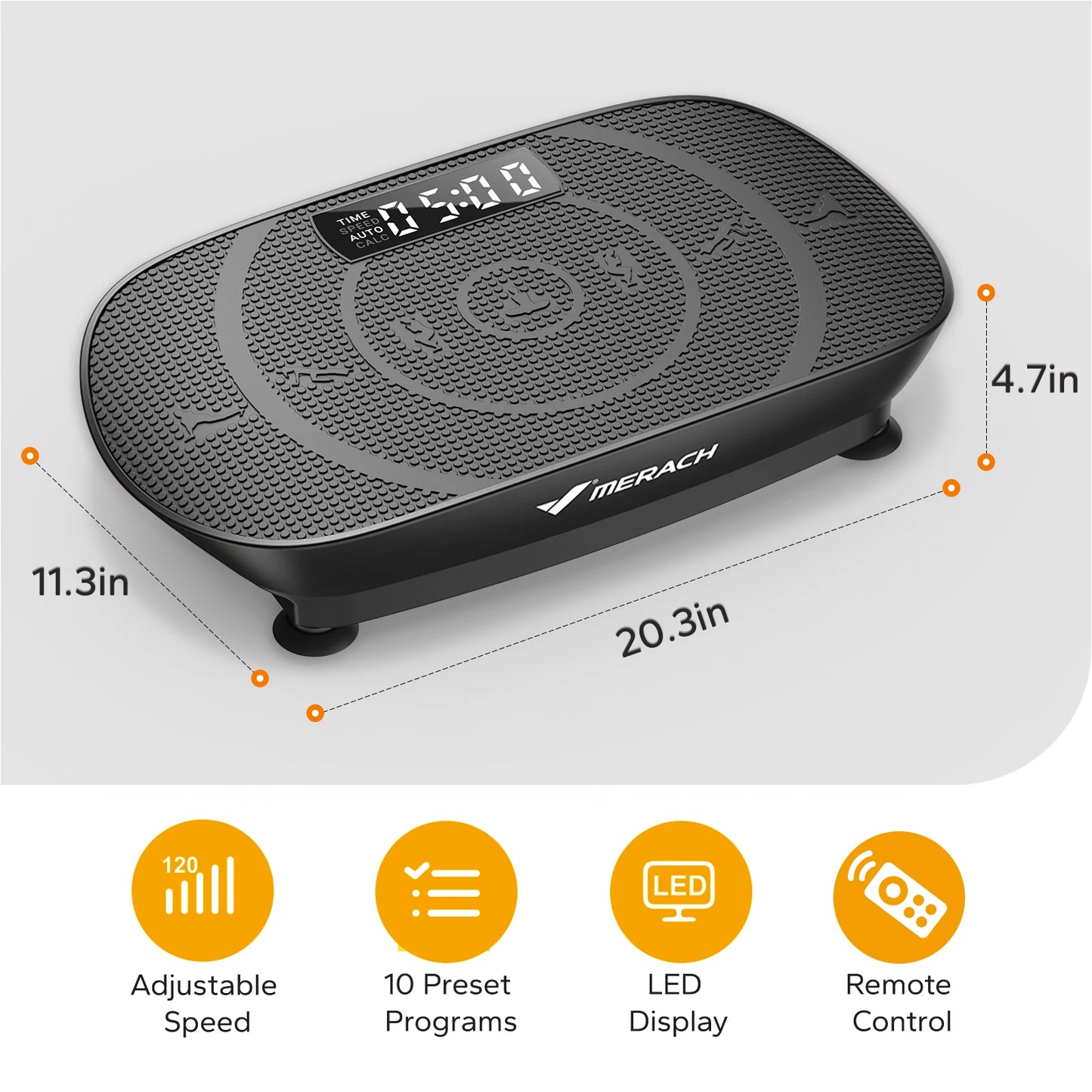 MERACH Vibration Plate Exercise Machine Whole Body Workout Power Vibrate/Fitness Platform Vibration Plate Weight Loss & Shaping