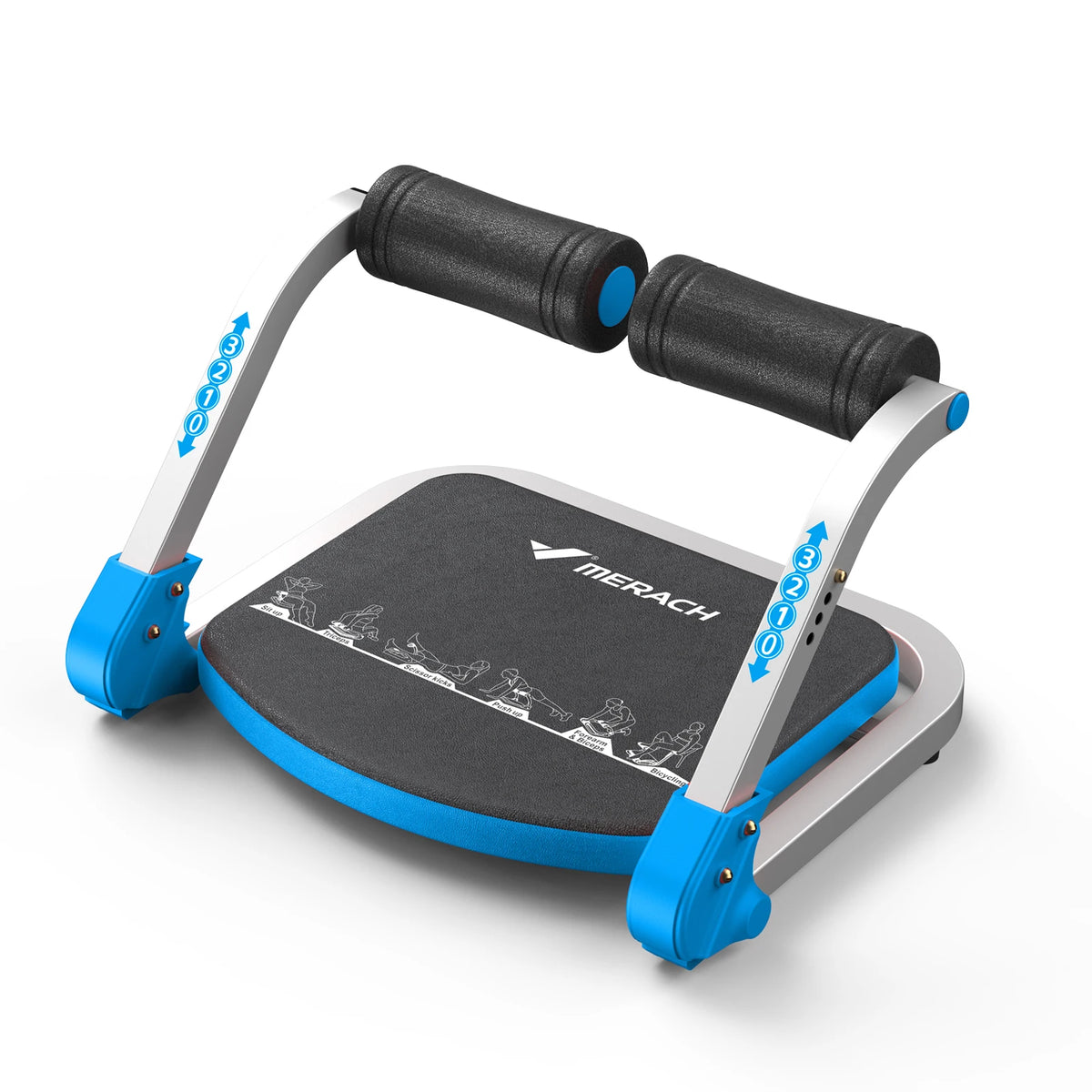 MERACH Ab Machine Abdominal Trainer With 3 Adjustable Resistance Levels/For Home Automatic Rebound Ab Crunch Machine