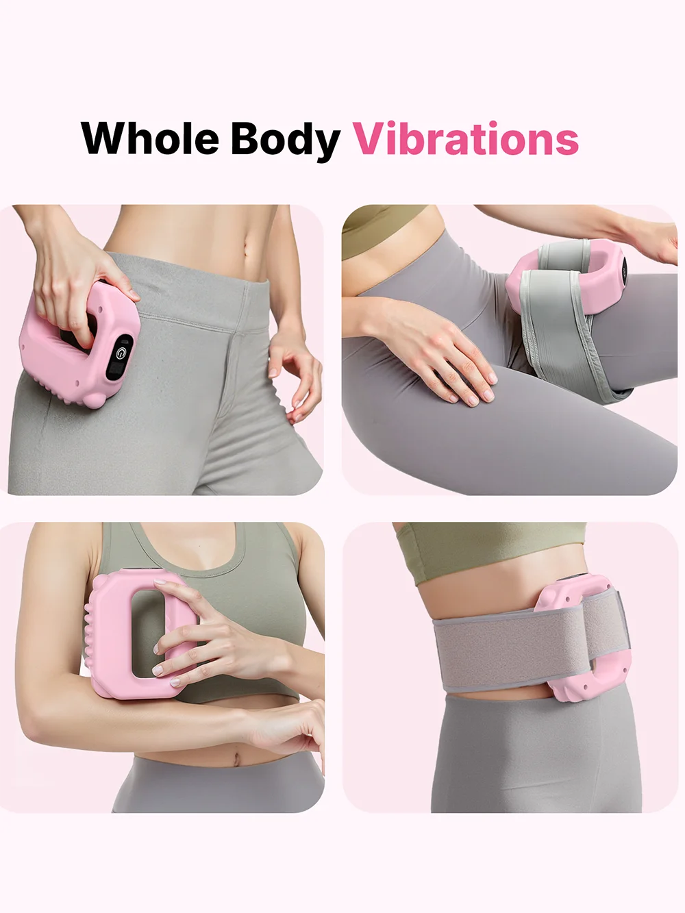 MERACH Fascia Ring Massager Adjustable 6-Level Vibration for Home Gym Use/Multifunctional Vibration Full-Body Shaping  Fascia Ring