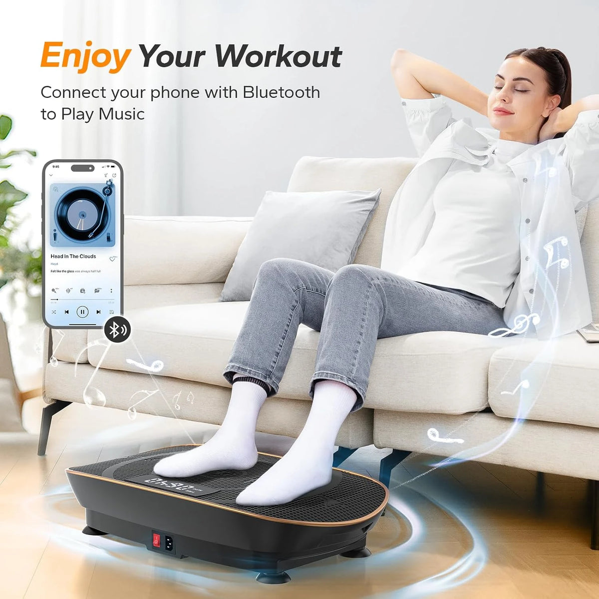 MERACH Vibration Plate Exercise Machine Whole Body Workout Power/Vibrate Fitness Platform Vibration Weight Loss Shaping