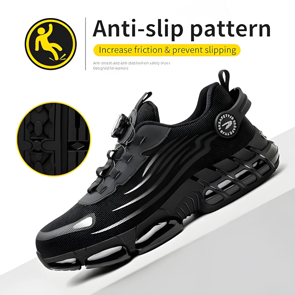 Steel Toe Shoes for Men Women Safety Work Shoes Air Cushion/Construction Industrial Shoes Safety Shoes Lightweight Steel Toe