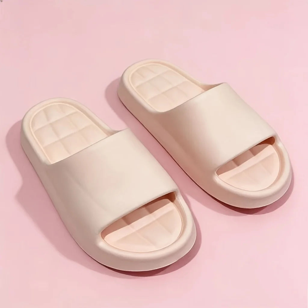 Stylish and Elegant Eva Square Slippers Non-Slip Casual with Ribbed Texture/Perfect for Indoor and Outdoor Use, Beach and Sea