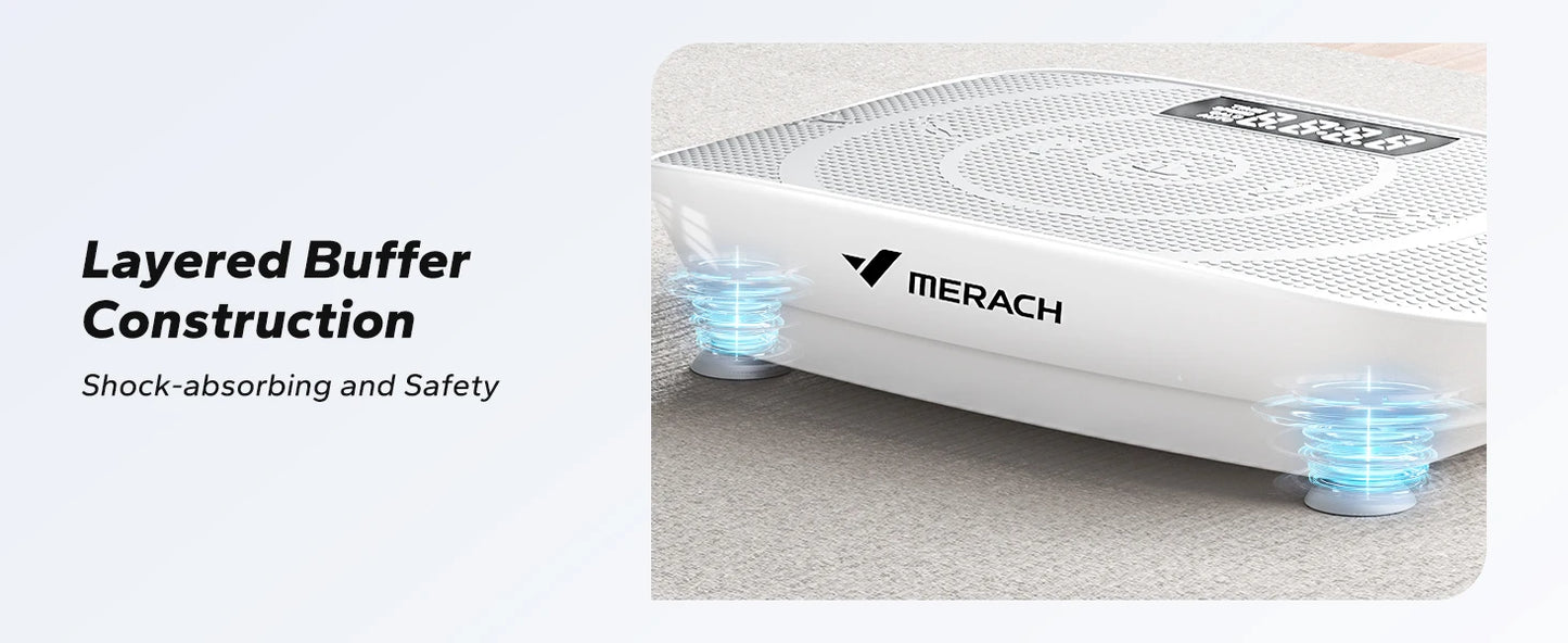 MERACH Vibration Plate Exercise Machine Whole Body Workout Power Vibrate/Fitness Platform Vibration Plate Weight Loss & Shaping
