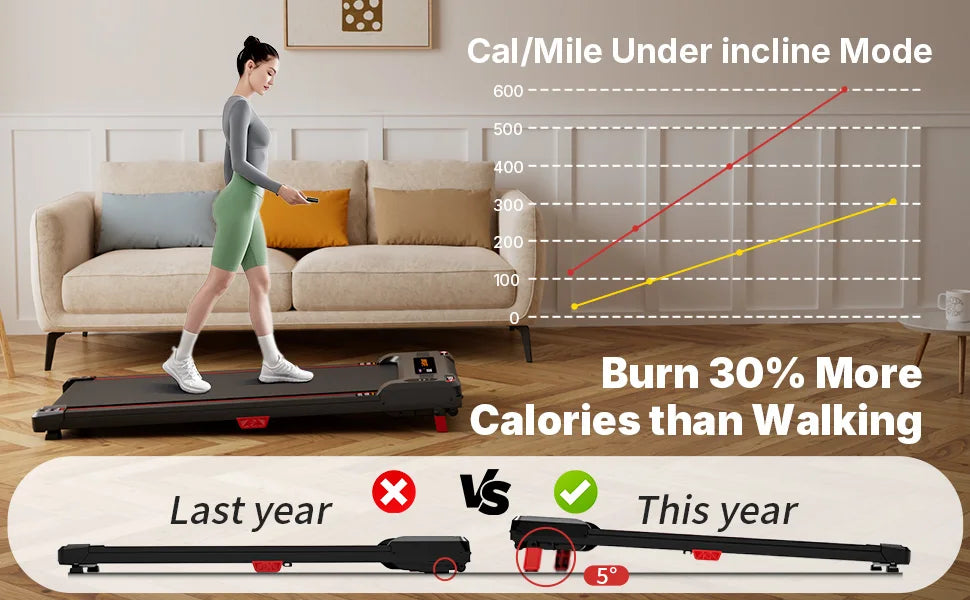 AnyLife 480D-A Treadmill Walking Pad Home Gym Equipment/Fitness Running Machine for Health And Wellness