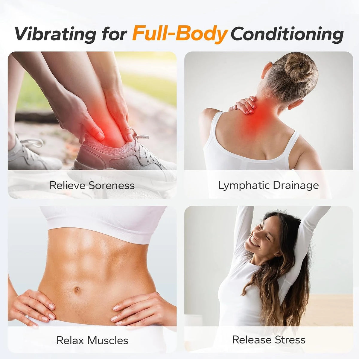 MERACH Vibration Plate Exercise Machine Whole Body Workout Power/Vibrate Fitness Platform Vibration Weight Loss Shaping