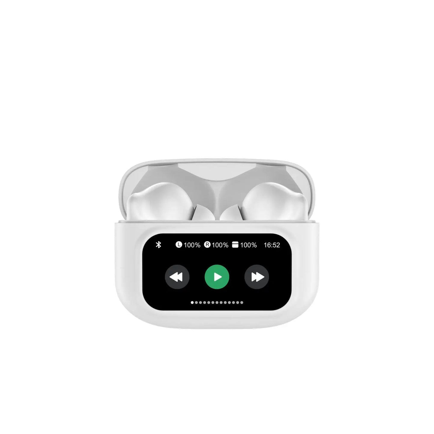 Wireless ANC Earbuds with Touch Screen Charging Case Bluetooth/5.3 Earphones Active Noise Cancelling Headphones with Built-in Mic