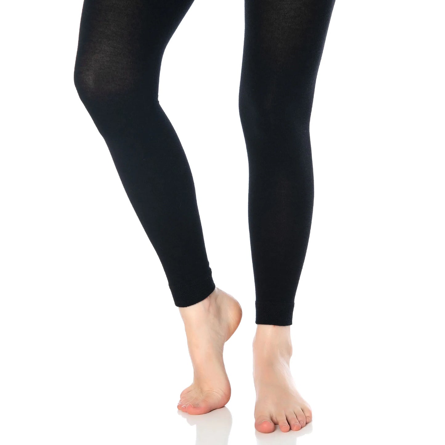 Black Thermal Leggings for Women/Microfiber Soft Stretchy Full Leggings Yoga Pants