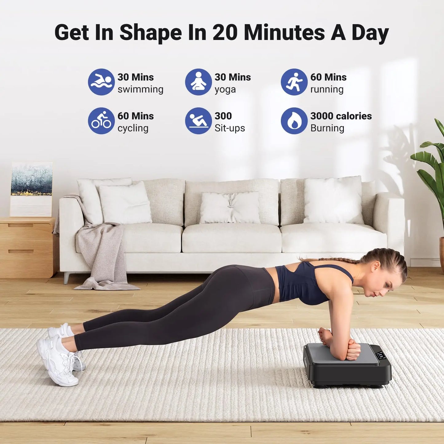 MERACH Vibration Plate Exercise Machine Vibration Plate/for Lymphatic Drainage Relieve Pain Help Sleep Fat Burning Weight Loss