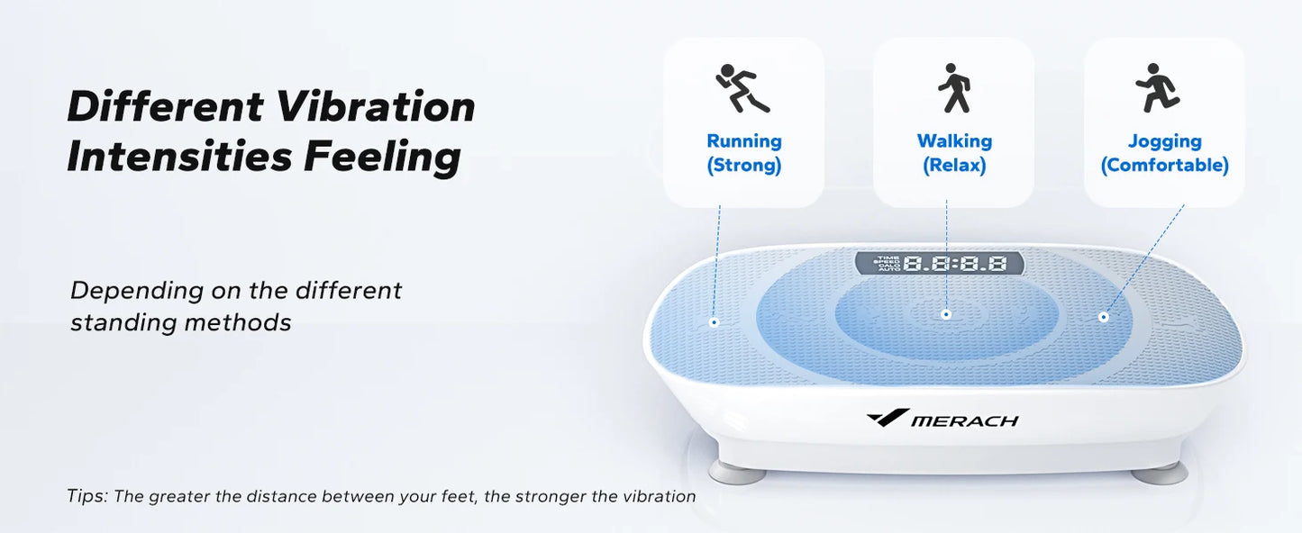 MERACH Vibration Plate Exercise Machine Whole Body Workout Power Vibrate/Fitness Platform Vibration Plate Weight Loss & Shaping