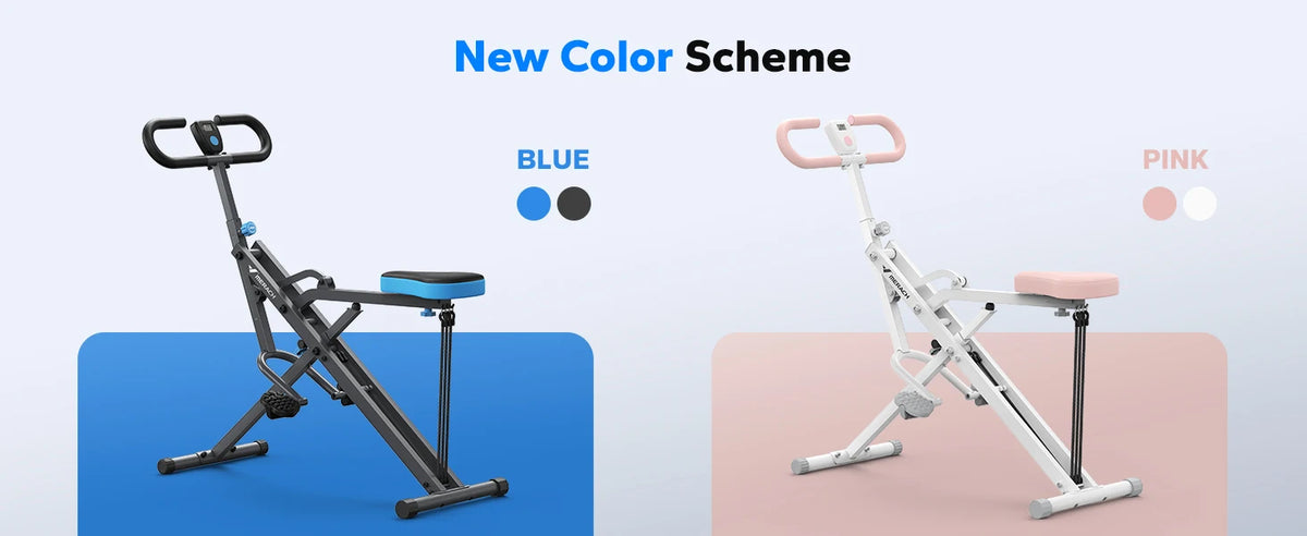 MERACH Squat Machine Squat Rowing Machine with Adjustable Resistance/350 LBS Max Weight Capacity Easy Setup & Foldable Machine