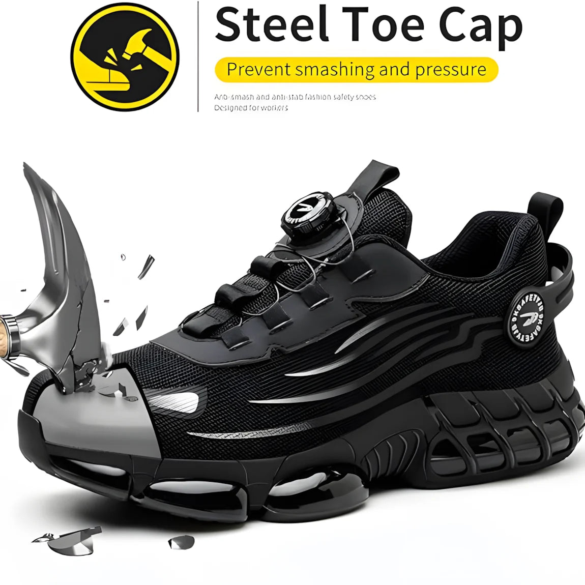 Steel Toe Shoes for Men Women Safety Work Shoes Air Cushion/Construction Industrial Shoes Safety Shoes Lightweight Steel Toe