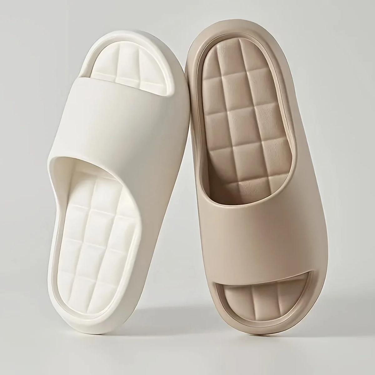 Stylish and Elegant Eva Square Slippers Non-Slip Casual with Ribbed Texture/Perfect for Indoor and Outdoor Use, Beach and Sea