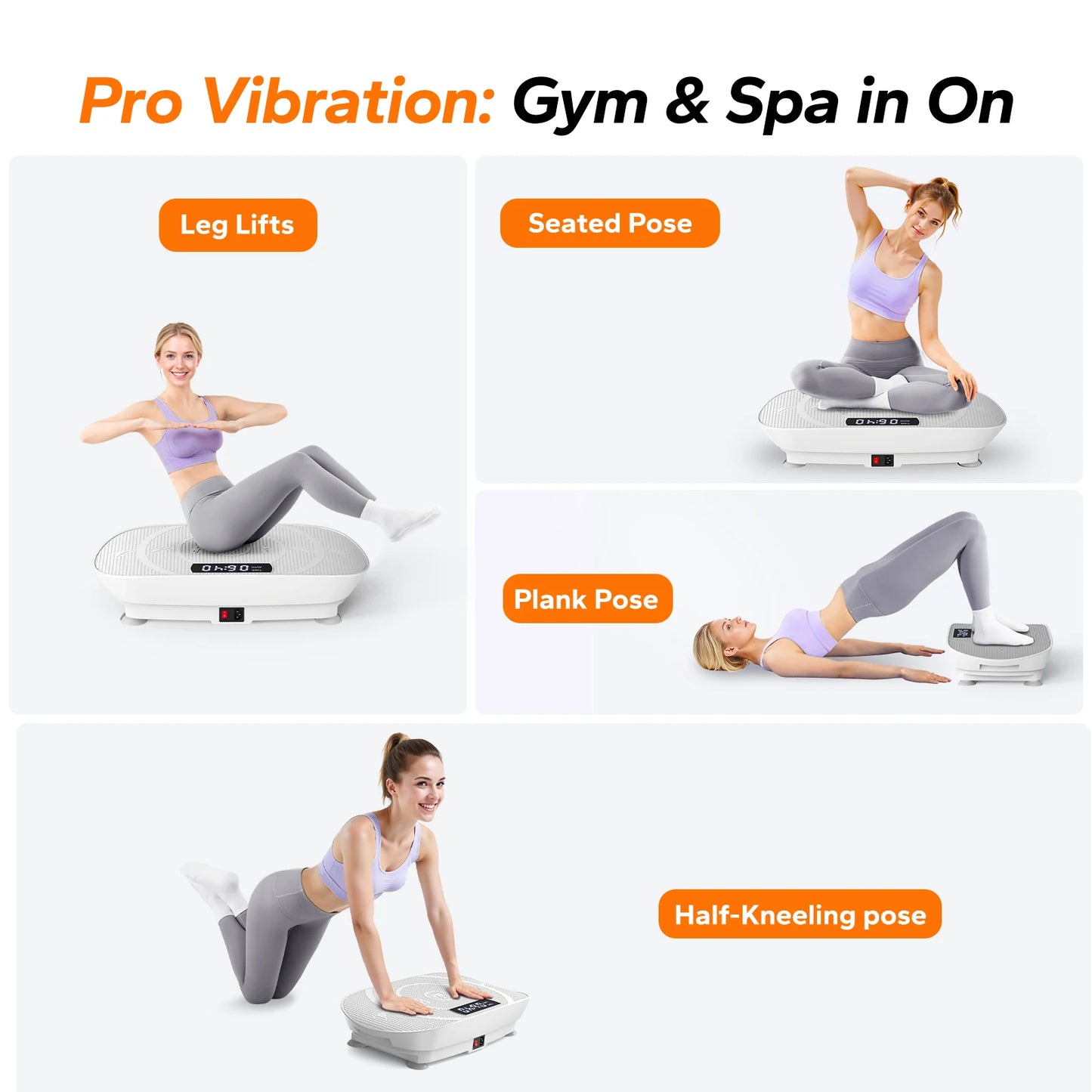 MERACH Vibration Plate Exercise Machine Whole Body Workout Power Vibrate/Fitness Platform Vibration Plate Weight Loss & Shaping