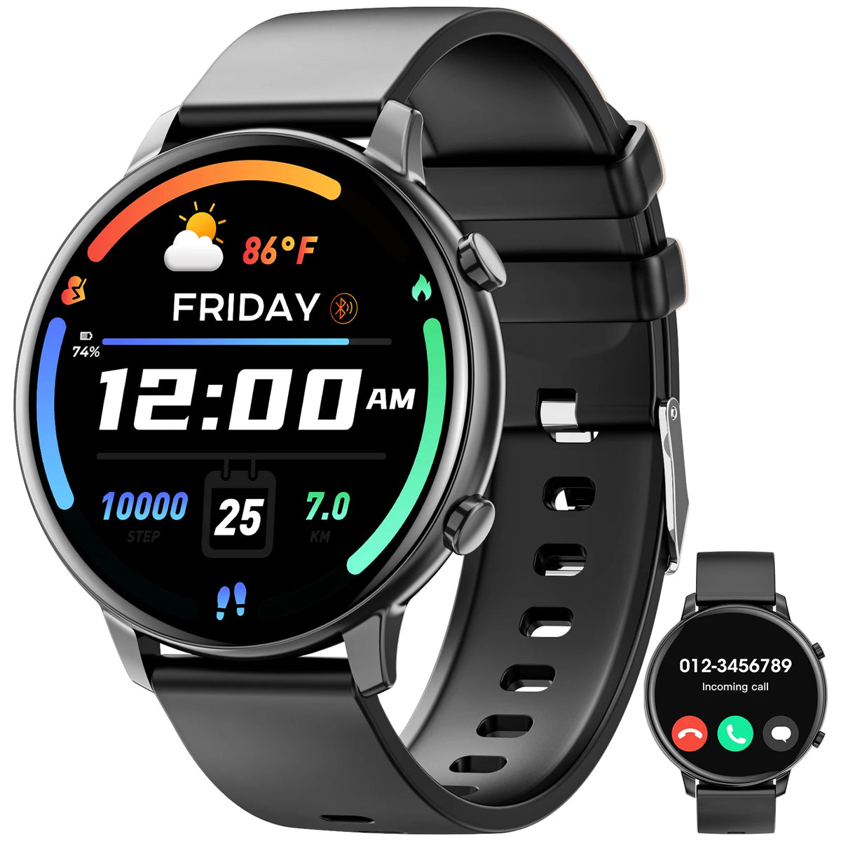 1.39" Round Smart Watch for Women Bluetooth Call Fitness Tracker/Custom Dial IP67 Waterproof 178 Sports Modes Heart Rate