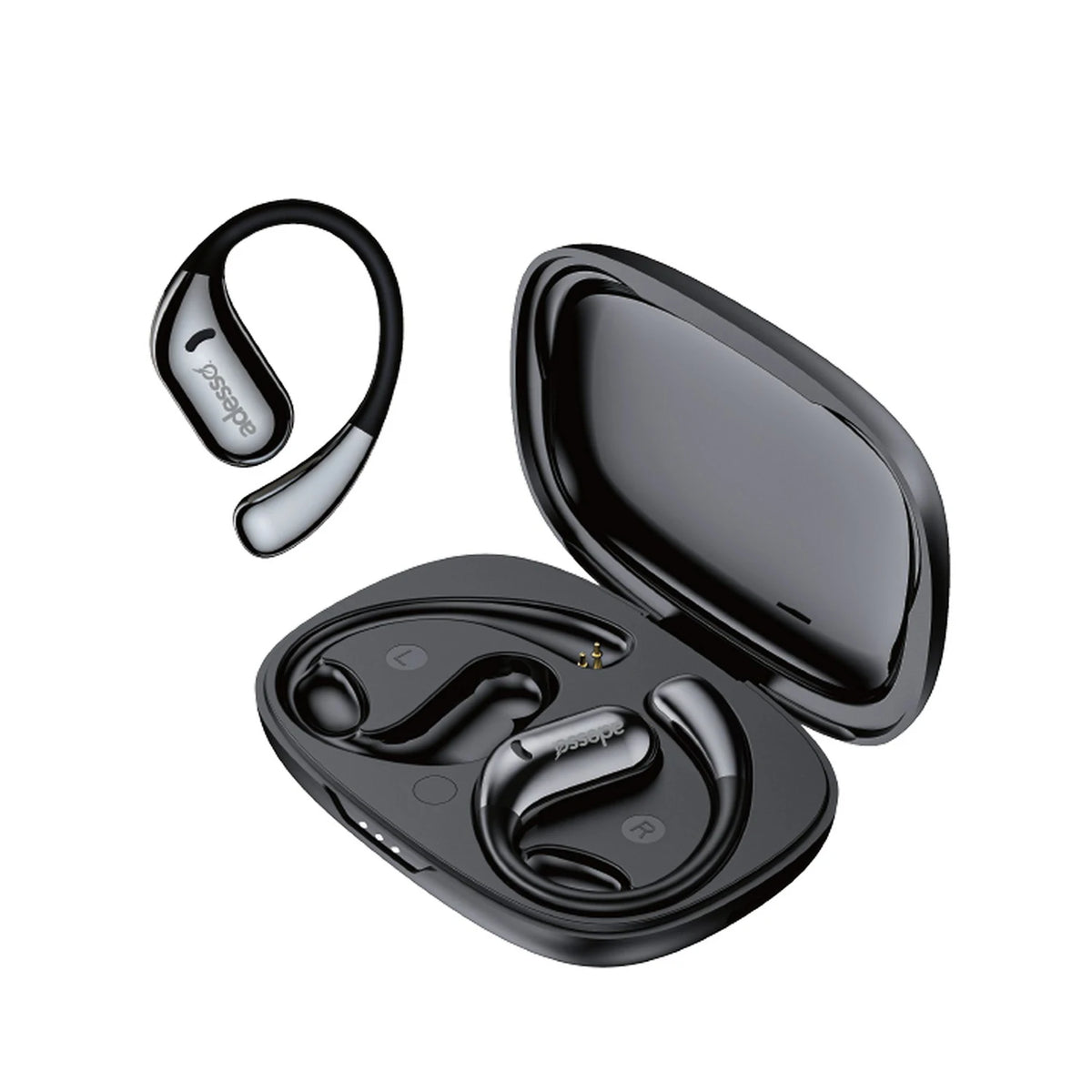 Open Ear Sports Wireless Earbuds Bluetooth 5.3 Water Resistant Sweatproof/Earphones with Built-in Mic 16.5mm Driver Touch Control