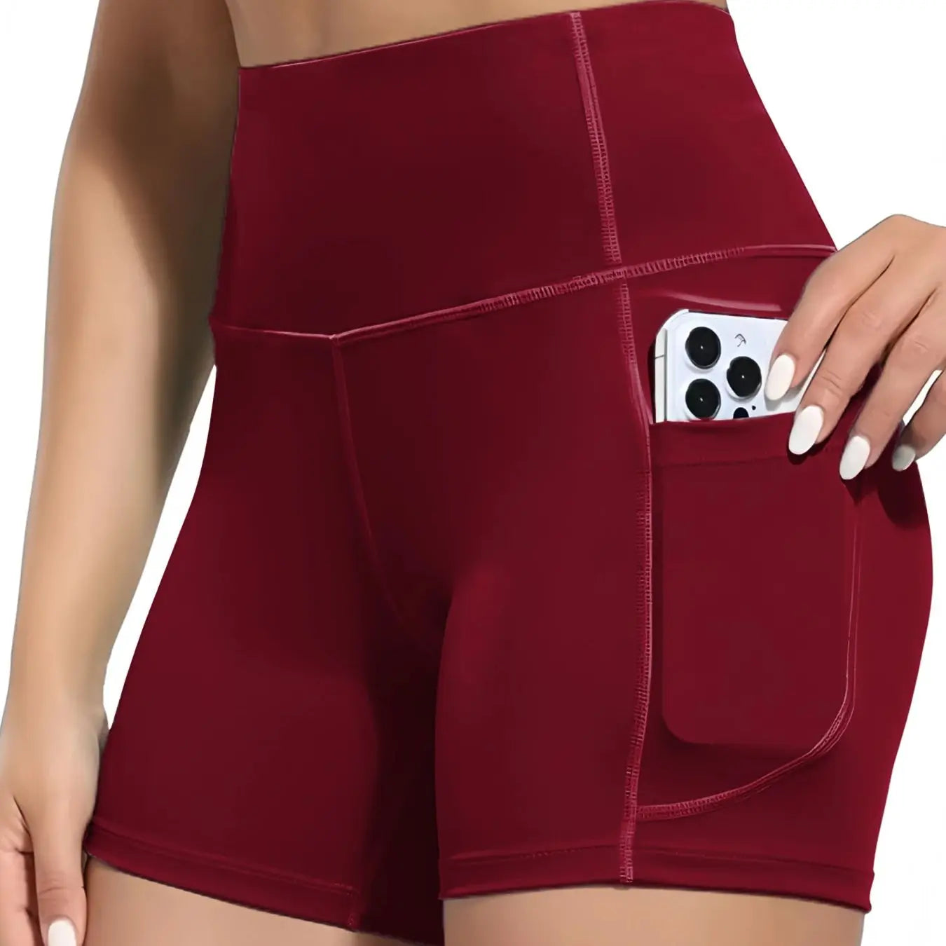 Red Tight Sports Shorts And Yoga Shorts Comfortable And Breathable/With Excellent Elasticity And Skin-friendly Properties