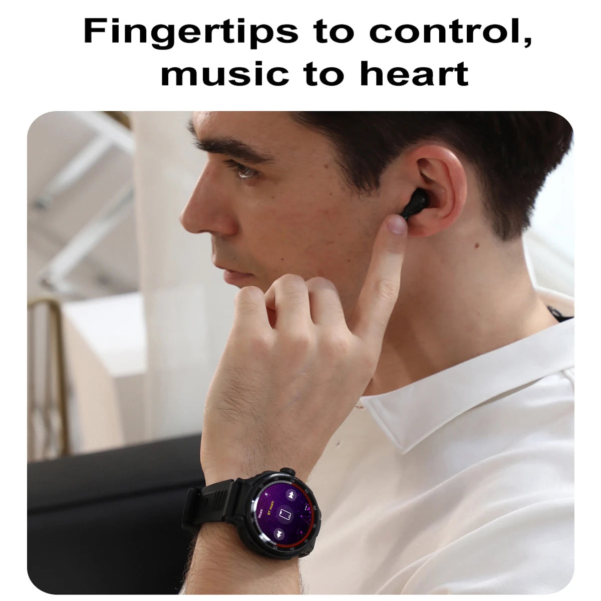 Headset Smart Watch Men TWS 2 in 1 Wireless Bluetooth Call Earphone/NFC Blood Pressure Heart Rate Health Sport Smartwatch