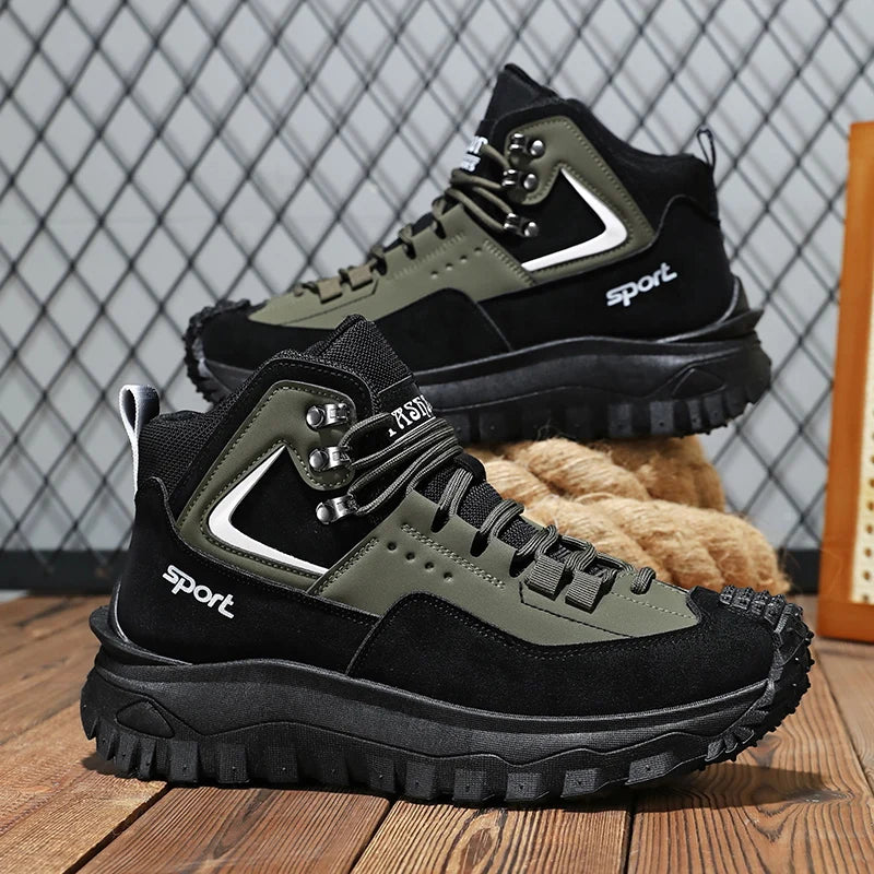 New Autumn High-Top Boots for Men/Wear-Resistant and Non-Slip Outdoor Mid-Top Boots