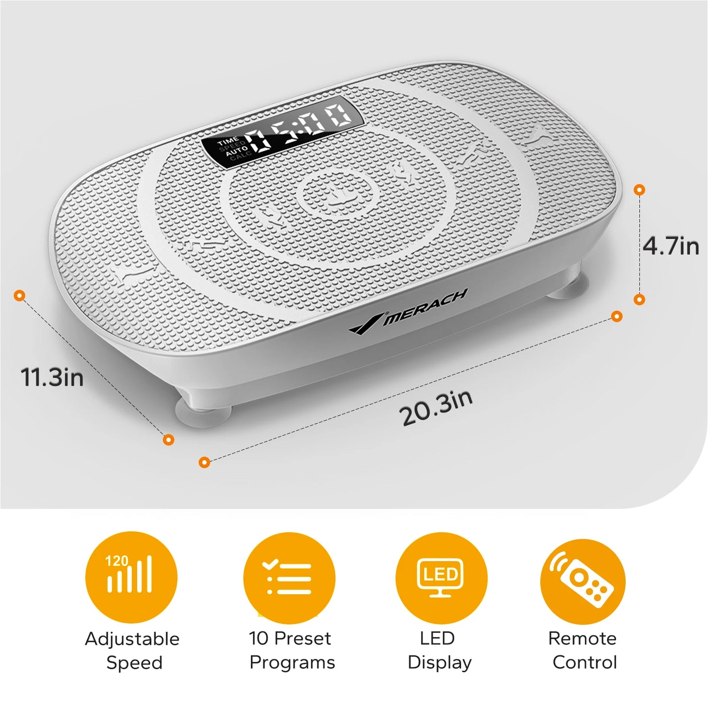 MERACH Vibration Plate Exercise Machine Whole Body Workout Power Vibrate/Fitness Platform Vibration Plate Weight Loss & Shaping