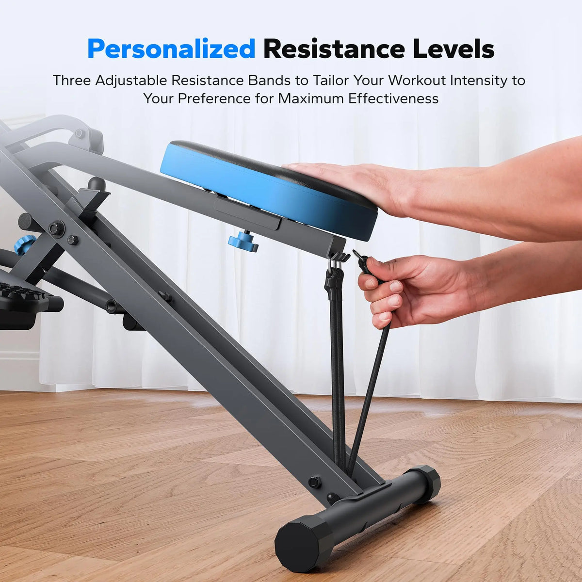 MERACH Squat Machine Squat Rowing Machine with Adjustable Resistance/350 LBS Max Weight Capacity Easy Setup & Foldable Machine