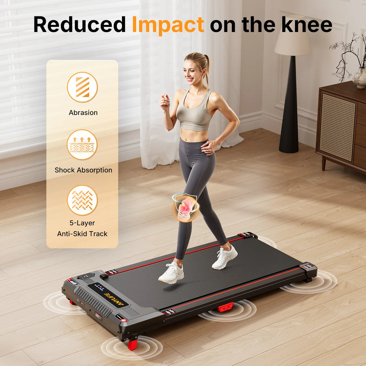 AnyLife 480D-A Treadmill Walking Pad Home Gym Equipment/Fitness Running Machine for Health And Wellness