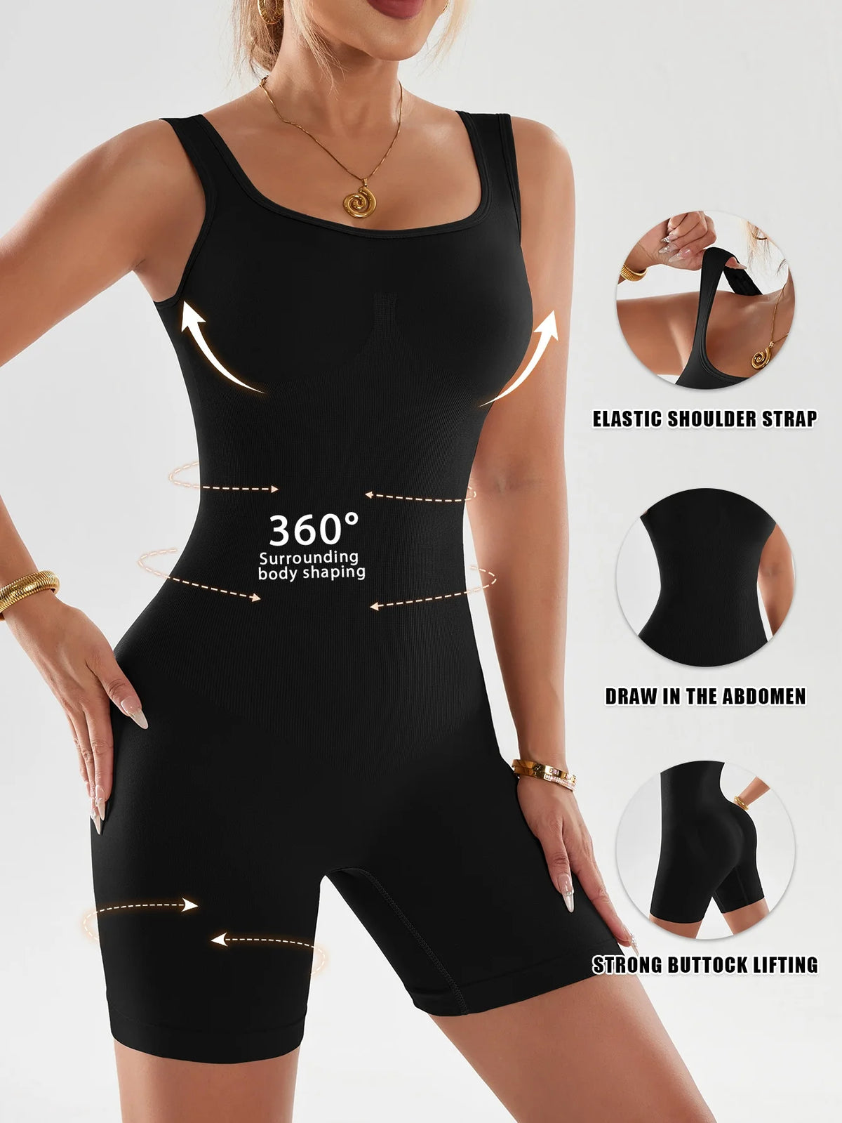 Women's 1pc Yoga Bodysuit Seamless Shapewear Romper High Elasticity/Tummy Control and Lifting Elegant Multi-Color Sleeveless Bodysuit