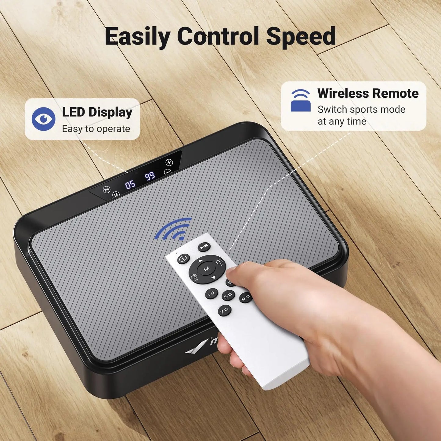 MERACH Vibration Plate Exercise Machine Vibration Plate/for Lymphatic Drainage Relieve Pain Help Sleep Fat Burning Weight Loss