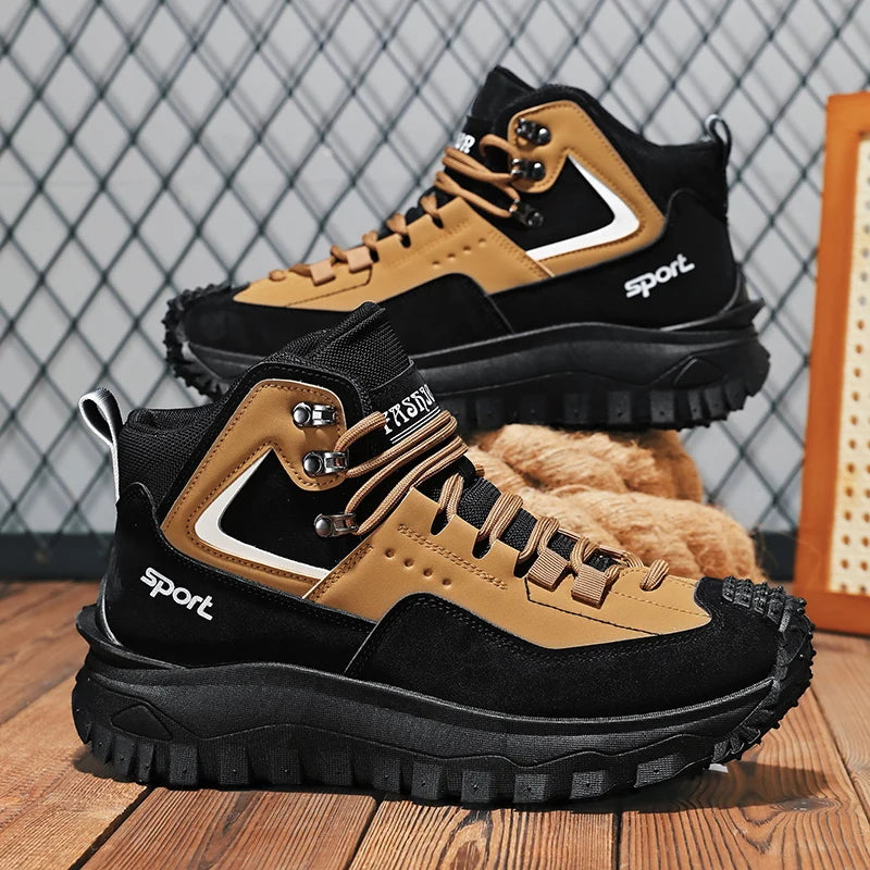 New Autumn High-Top Boots for Men/Wear-Resistant and Non-Slip Outdoor Mid-Top Boots