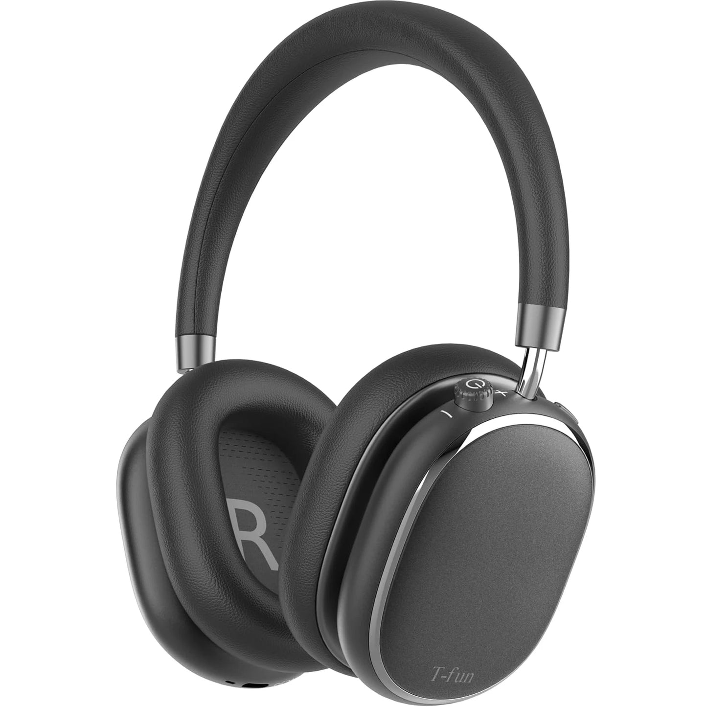 Bluetooth T-fun NC95 Hybrid Active Noise Cancelling Headphones/Built-in Mic 65H Playtime App Control Hi-Res Audio