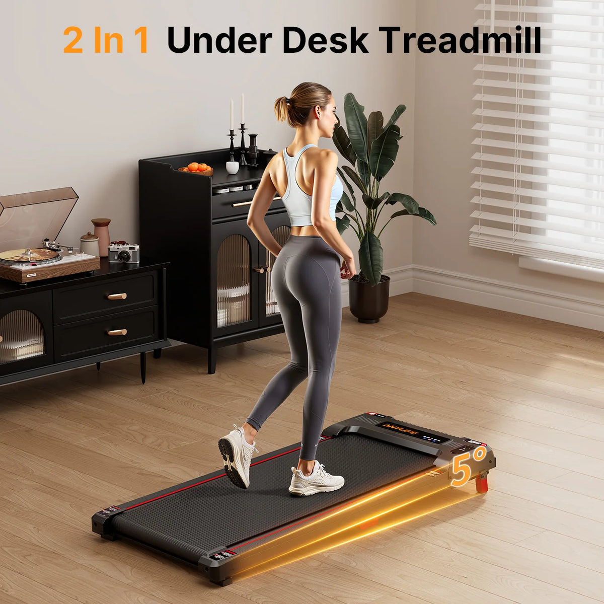 AnyLife 480D-A Treadmill Walking Pad Home Gym Equipment/Fitness Running Machine for Health And Wellness