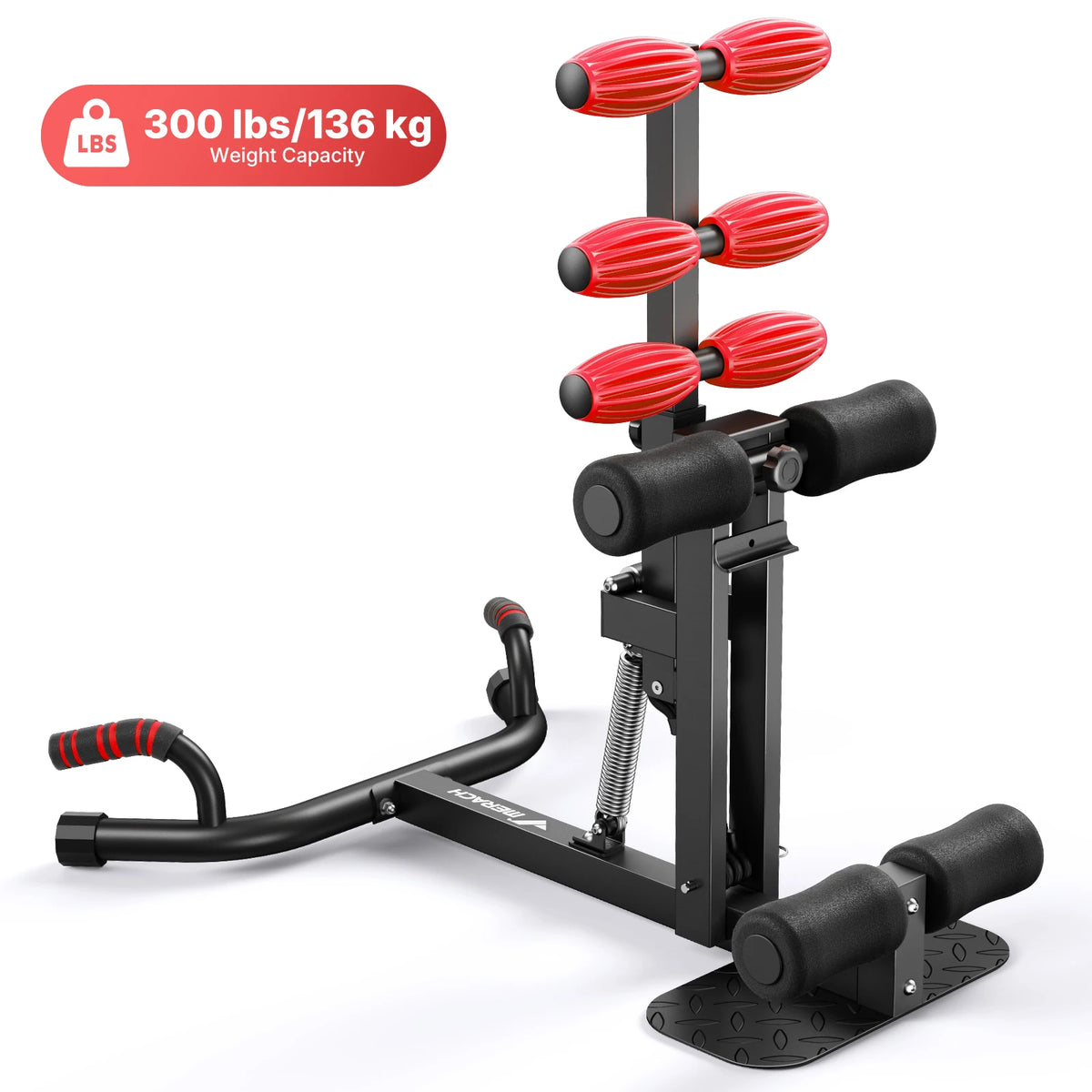 MERACH Multi-Functional Deep Squat Machine Adjustable Trainer/Core & Abs Leg Push Up Workout Exercise Machine 300Lbs Capacity