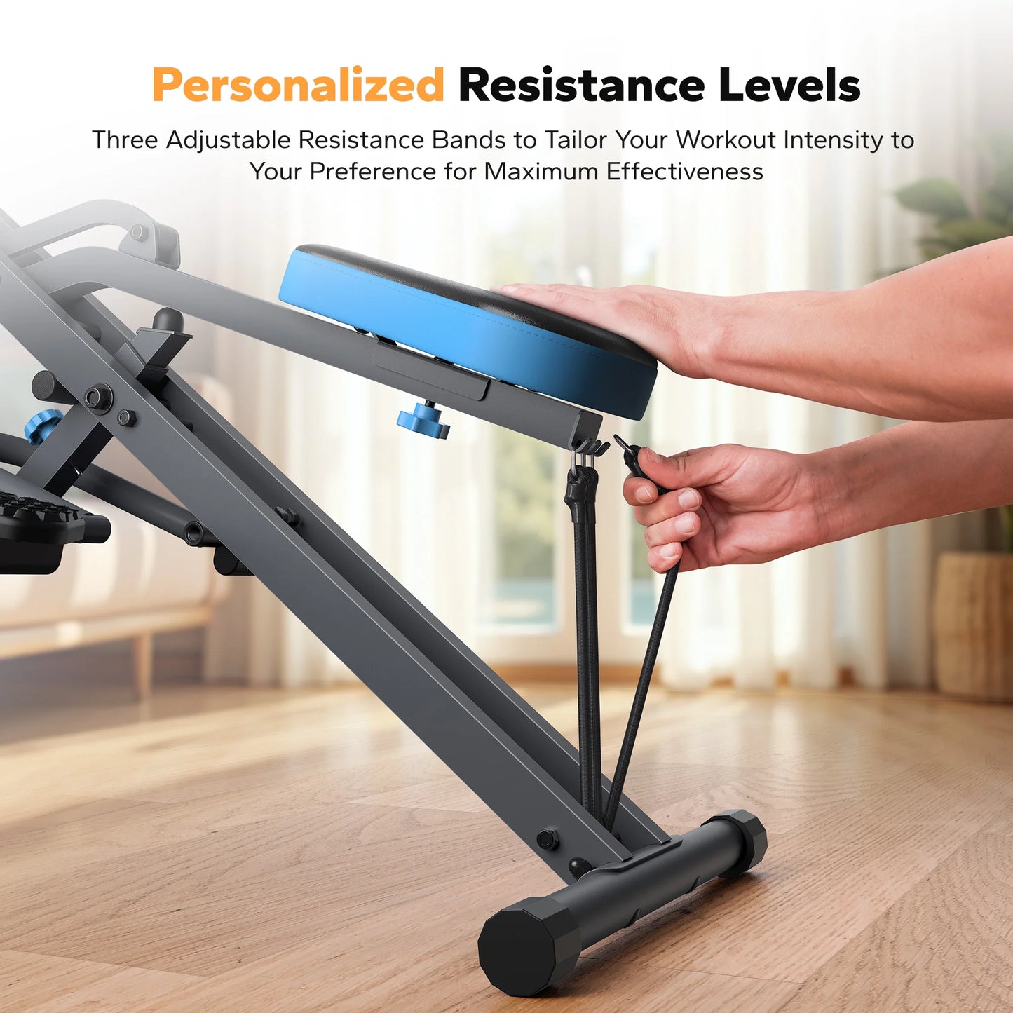 MERACH Squat Machine 2in1 Squat Rowing Machine Easy Setup/Foldable Exercise Equipment Glute Trainer Machine Glutes Leg Home Fit