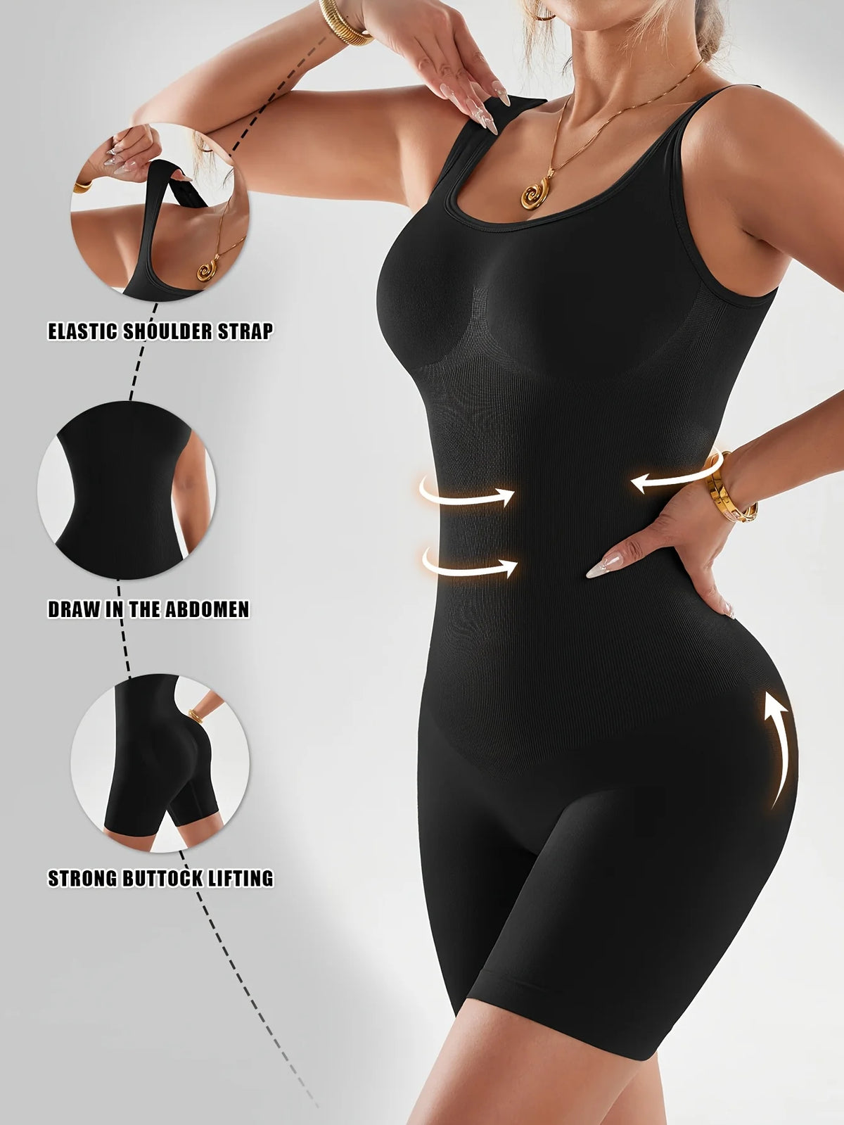 Women's 1pc Yoga Bodysuit Seamless Shapewear Romper High Elasticity/Tummy Control and Lifting Elegant Multi-Color Sleeveless Bodysuit