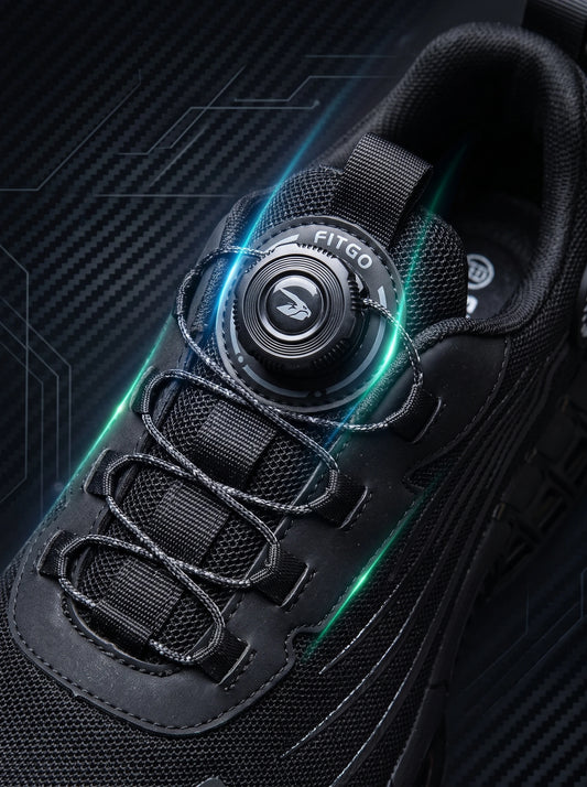 New Men's Safety Work Shoes Puncture Proof Indestructible/Rotated Buckle Waterproof Durable Sneakers for Men