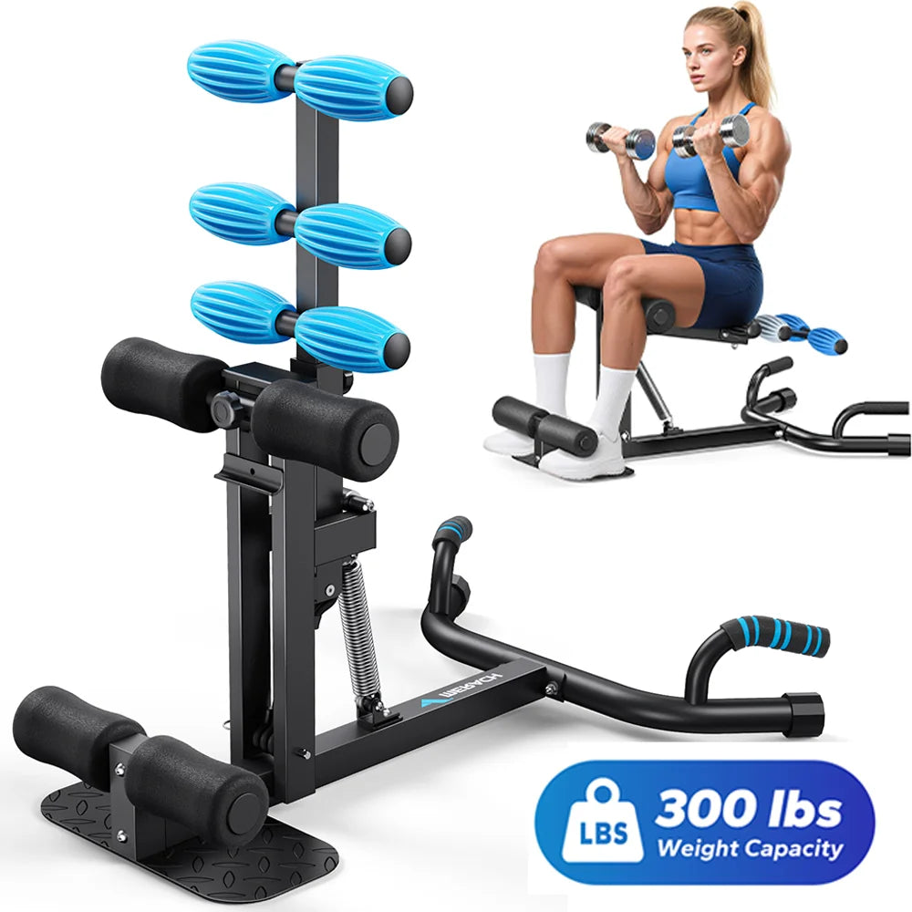 MERACH Multi-Functional Deep Squat Machine Adjustable Trainer/Core & Abs Leg Push Up Workout Exercise Machine 300Lbs Capacity
