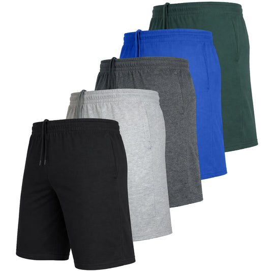 5-Pack Men’s Model Fit/Cotton Blend Lounge Shorts (S-3XL)