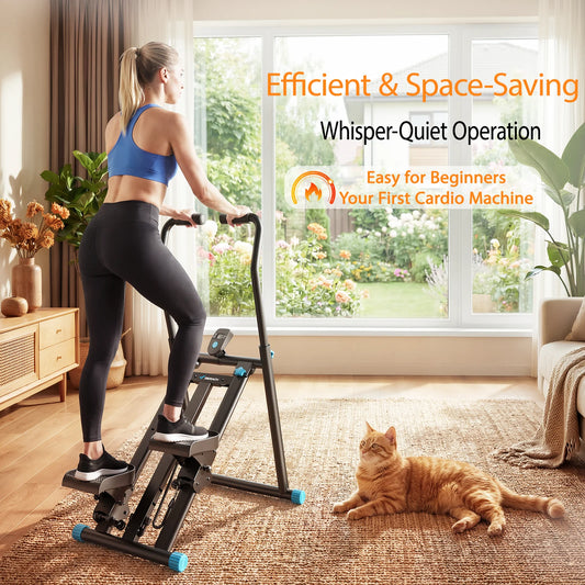 MERACH Stair Stepper Foldable Full Body Workout Silent Multi-functional/Adjustable Fitness Climbing Machine for Home Use Exercise Machine