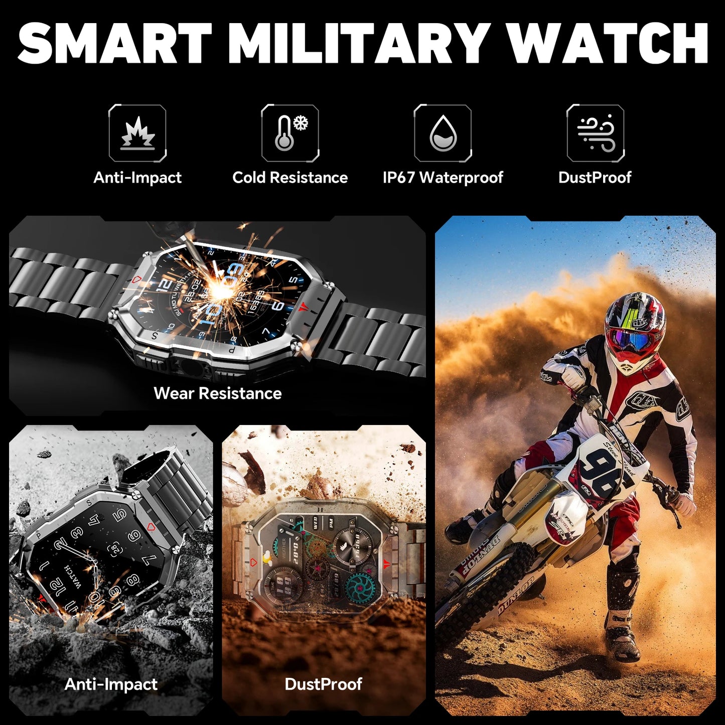 2026 Fashion 2.1 Inch AMOLED Smart Watch Men Bluetooth Call/107 Sports Mode GPS Trajectory Heart Rate Blood Pressure Oxygen Monitor