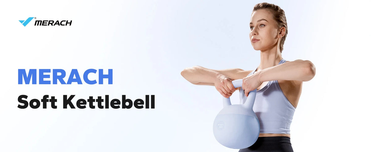 MERACH Kettlebell Sand Filled Shock Absorbing 15/25 LB PVC Kettlebell/for Home Gym Floor-Friendly Non-Slip Rubber Base Wide Handle