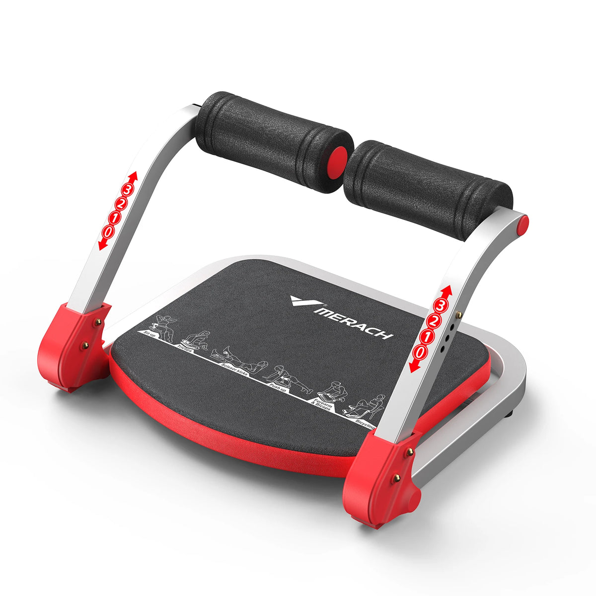 MERACH Ab Machine Abdominal Trainer With 3 Adjustable Resistance Levels/For Home Automatic Rebound Ab Crunch Machine