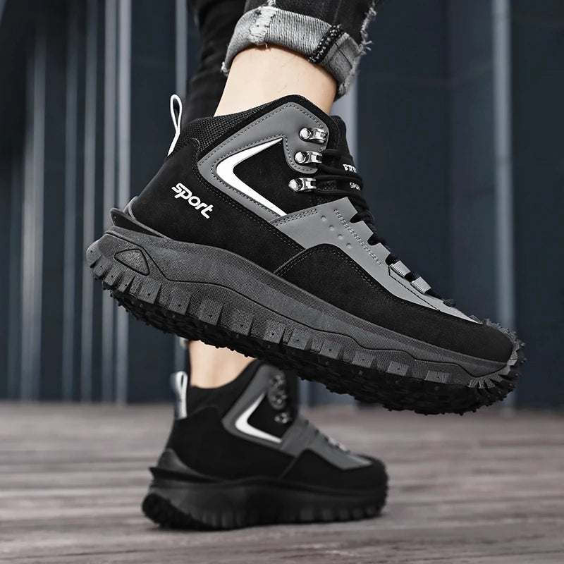 New Autumn High-Top Boots for Men/Wear-Resistant and Non-Slip Outdoor Mid-Top Boots