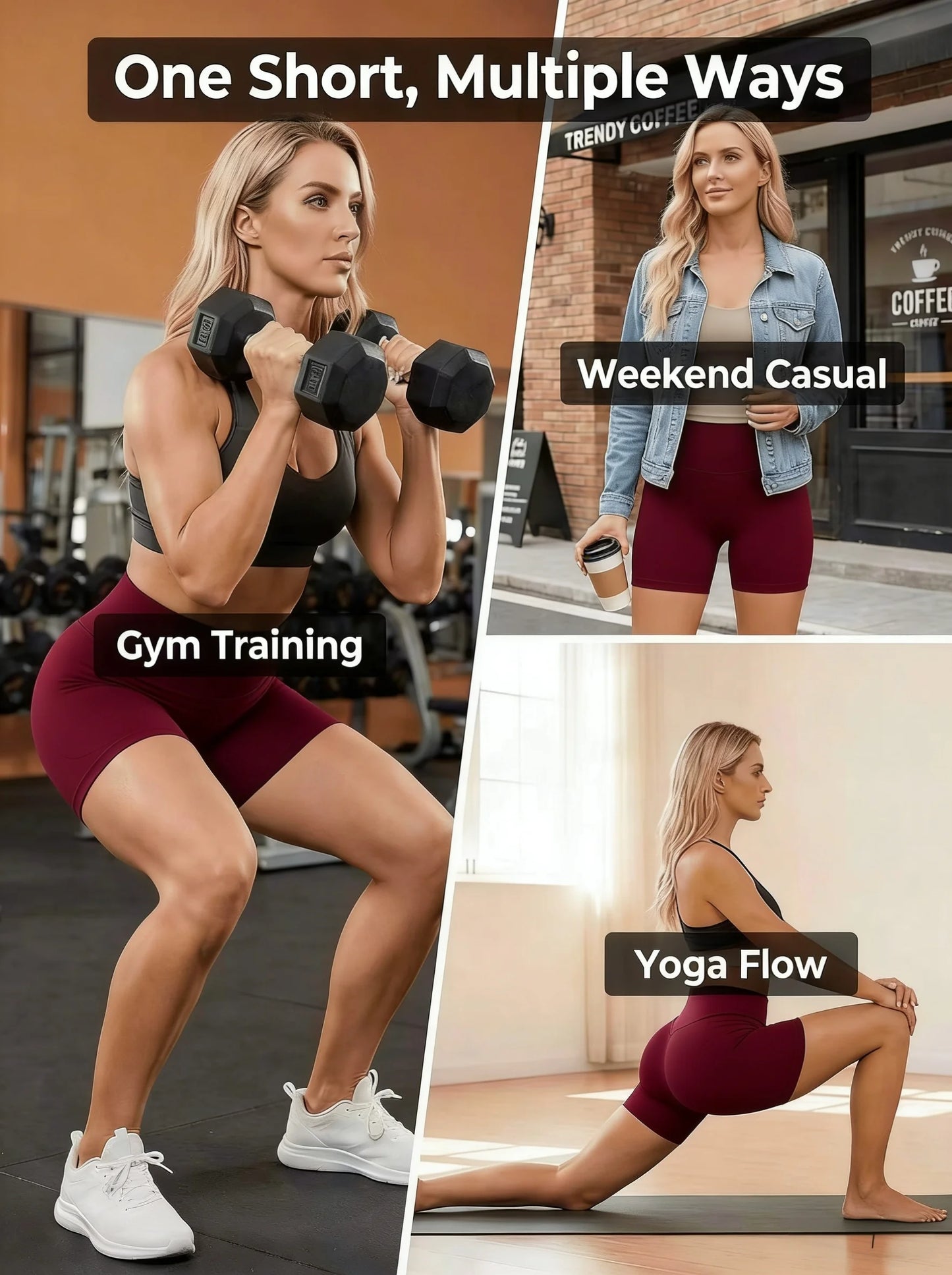 Red Tight Sports Shorts And Yoga Shorts Comfortable And Breathable/With Excellent Elasticity And Skin-friendly Properties