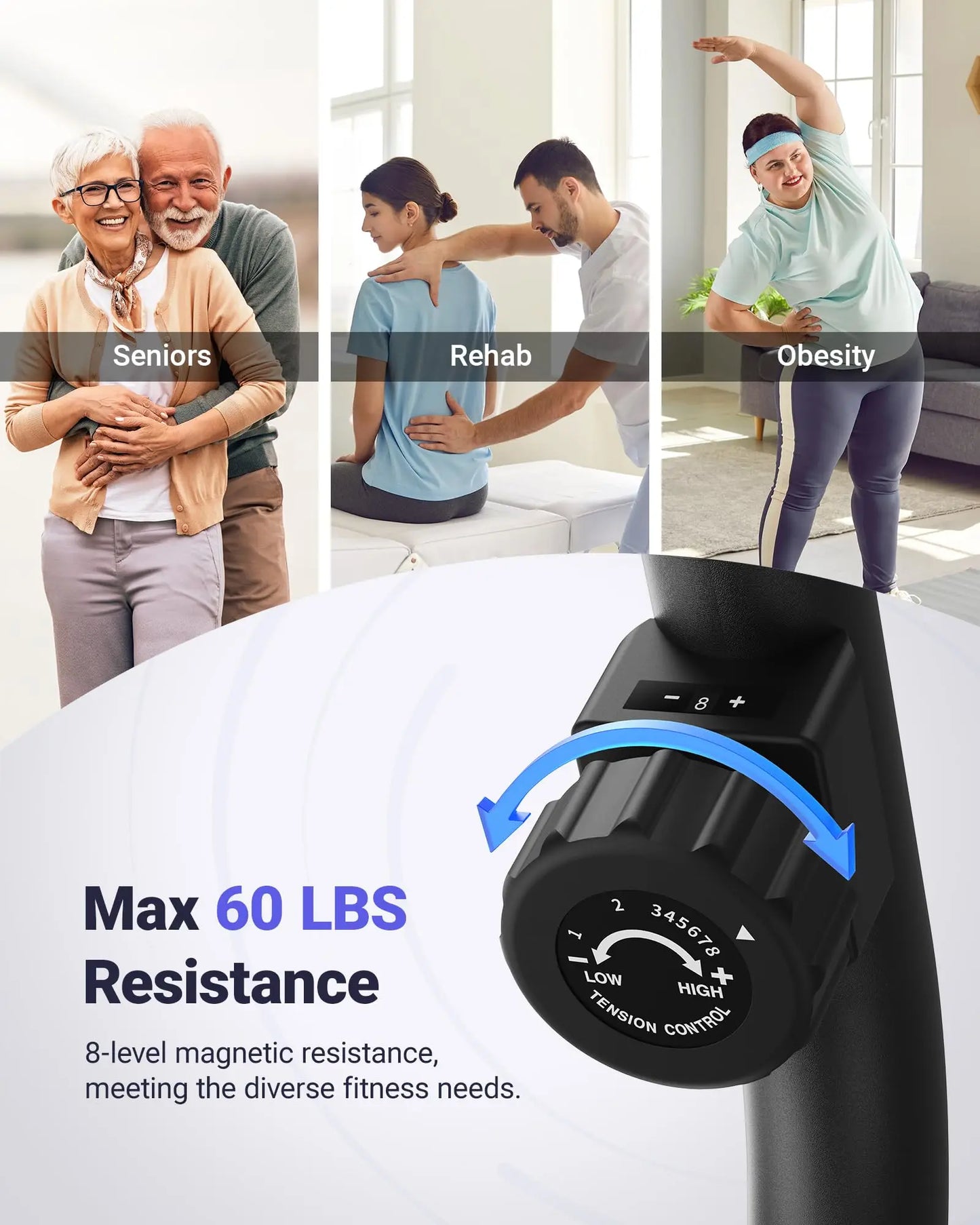 MERACH Recumbent Exercise Bike for Home Smart Bluetooth/Exclusive App Connectivity LCD Heart Rate Handle Magnetic Recumbent Bike