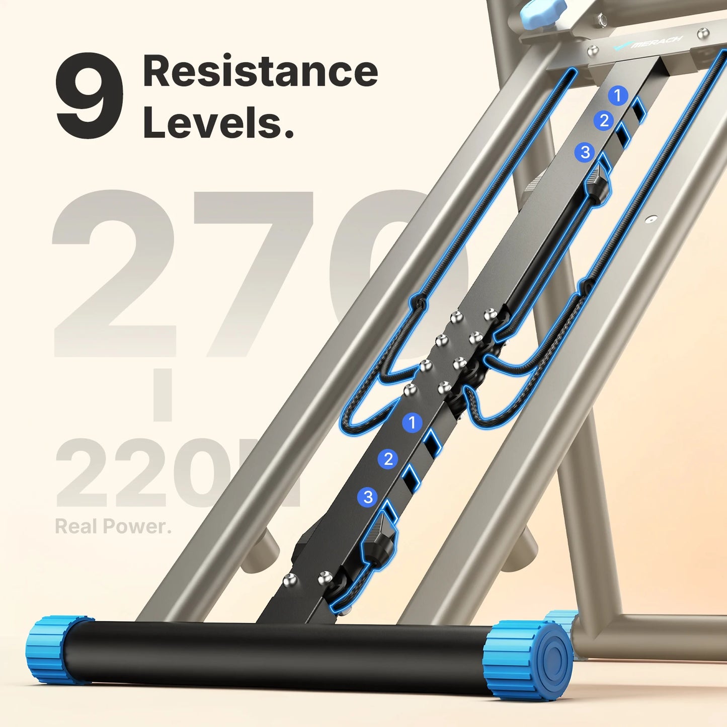 MERACH Stair Stepper For Home Gym Full-Body Workout Fat Burning Weight Loss/Foldable Quiet Low Noise Adjustable Resistance Vertical Climber