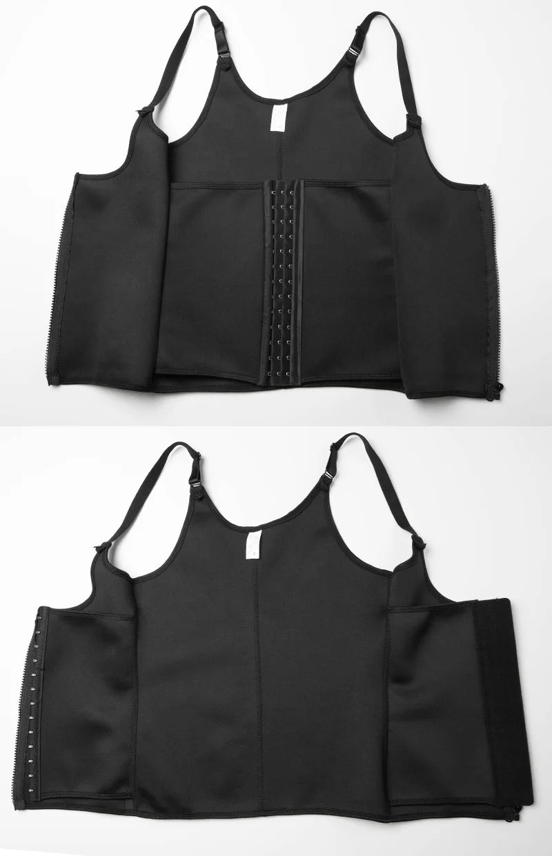 2 PCS Women's Waist Trainer Sauna Effect Sweat Vest Corset/Body Shaper Neoprene Shapewear Tummy Control Gym Workout Tank Top