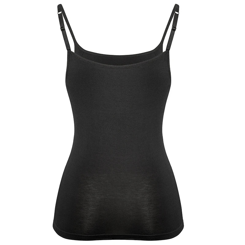 Women's Comfort Strap Camisole Casual Tank Tops Slim Shapewear Corsets Tops Black Grey and White