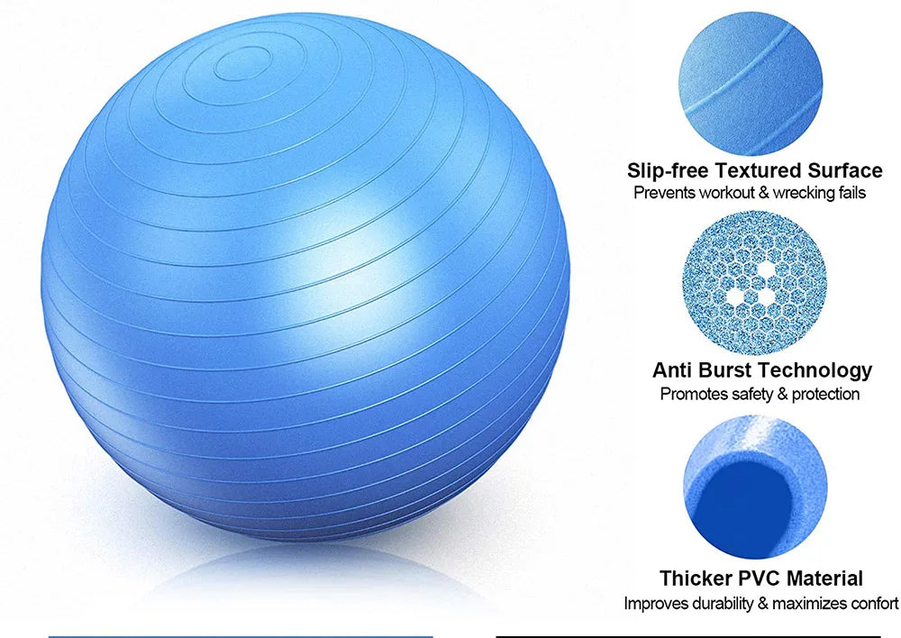 Yoga Ball for Fitness Gym Exercise Ball Balance/Pilates Exercise Workout Yoga Gym Equipment