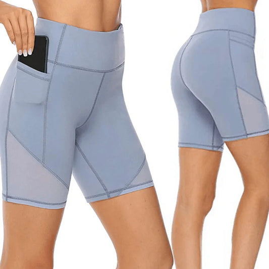 Plus Size Yoga Shorts Gym Fitness Shorts Quick-Drying Women/High Waist Sport Shorts Soild Jogging Leggings Workout